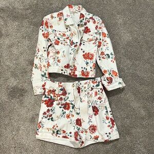 Maje flower jacket & shorts
